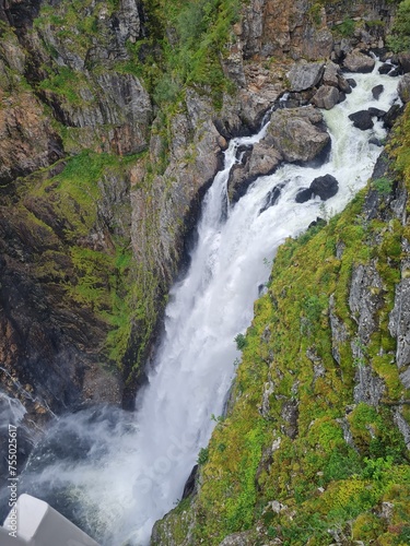 waterfall in the mountains