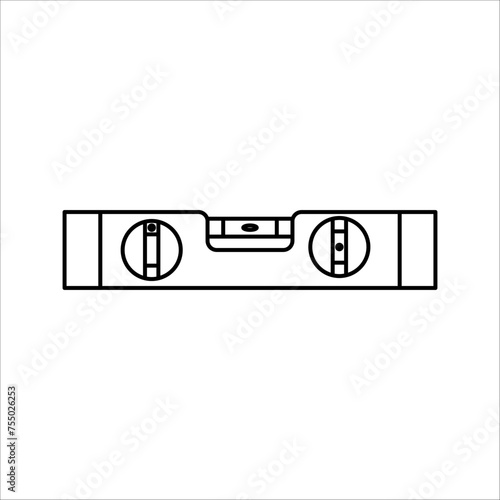 web ui icon building level outline. bubble level tool vector icon for web, mobile and user interface design isolated on white background