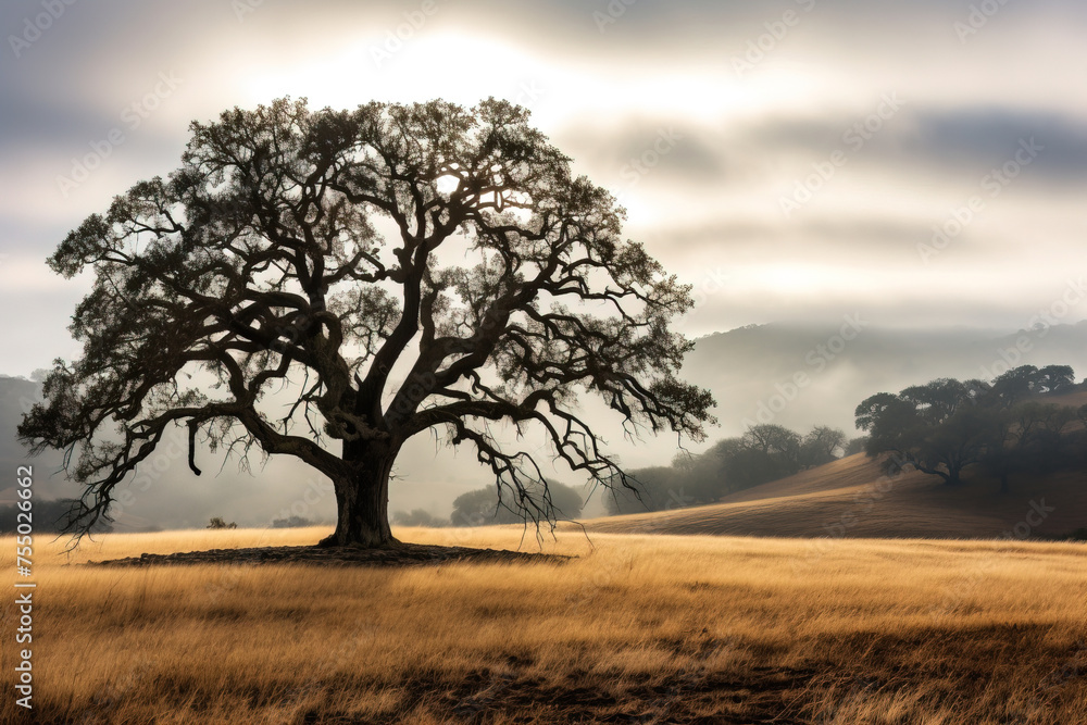 Fototapeta premium lonely tree countryside.