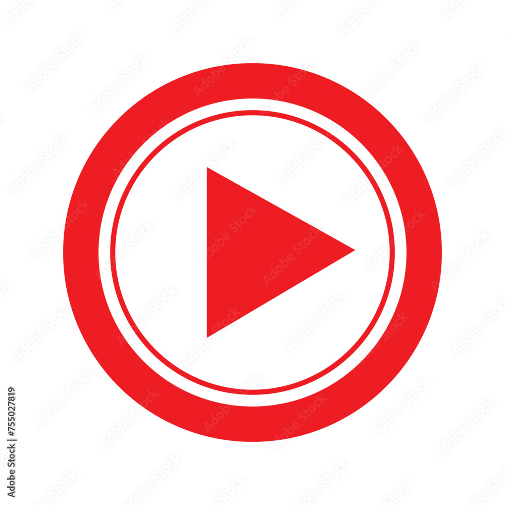 YouTube play button, YouTube video and music icon. A triangle within a circle is a media player symbol. Video and audio multimedia reproduction. Isolated on white background. vector illustration. YouTube play button, YouTube video and music icon. A triangle within a circle is a media player symbol. Video and audio multimedia reproduction. Isolated on white background. vector illustration.