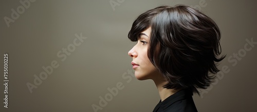 Confident Woman with Short ...