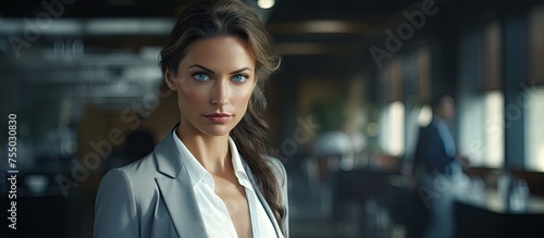 Confident Businesswoman Pos...
