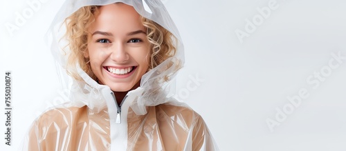 Joyful Woman Embracing Rain...