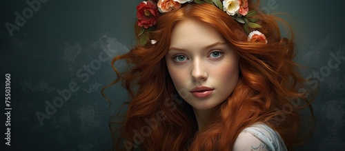 Enchanting Woman Adorned wi...