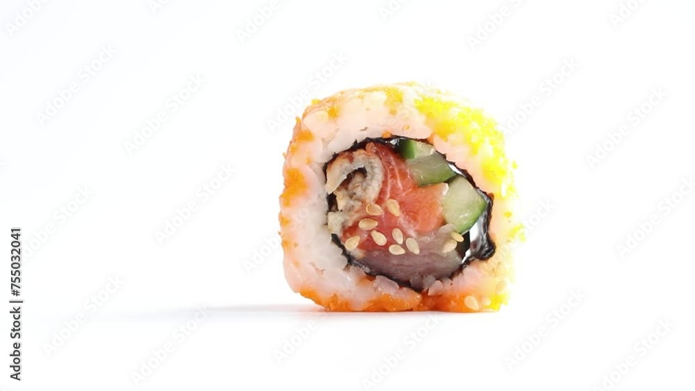 Sushi on a white background close-up, food Sushi on a white background close-up, food