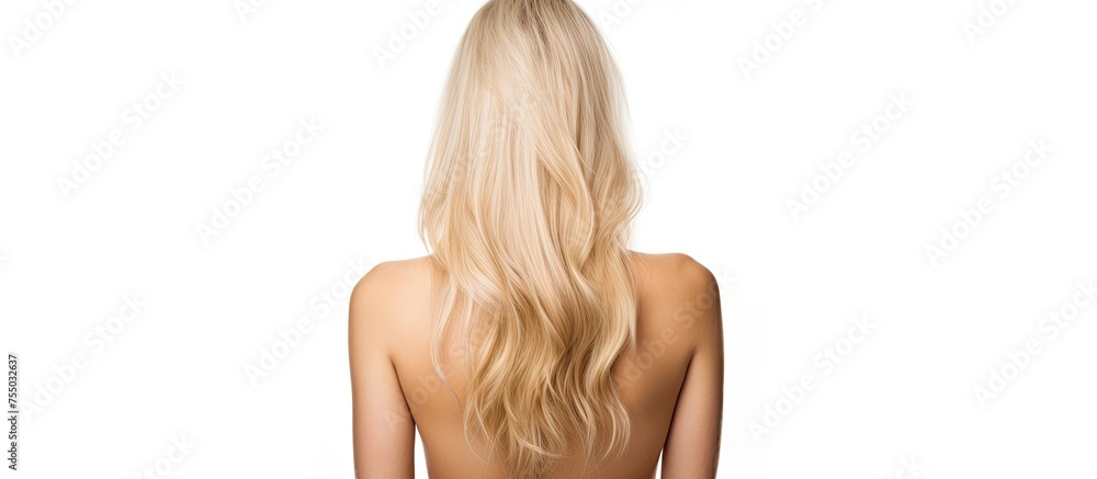 Elegant Lady with Flowing Blonde Hair Captivated in Natural Sunlight Beauty Portrait Elegant Lady with Flowing Blonde Hair Captivated in Natural Sunlight Beauty Portrait