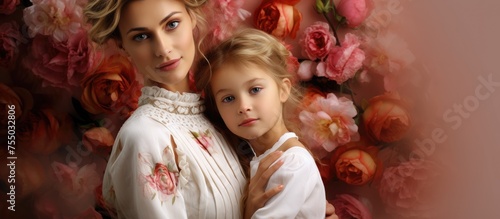 Joyful Mother and Daughter ...