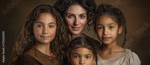 Stylish Mom and Two Beautif...