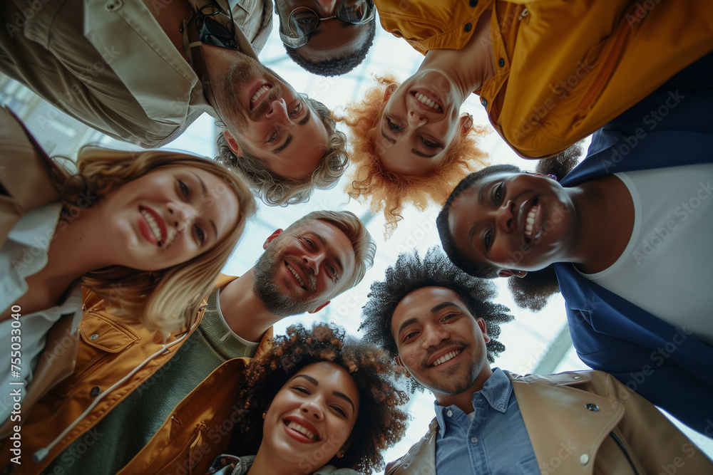 Obraz premium Happy diverse team 