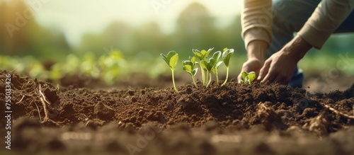 Diverse Gardener Planting S...