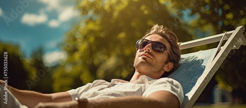 Relaxing Moment: Man Enjoyi...
