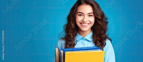 Happy young woman with a ra...