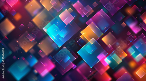 Abstract colorful background with squares