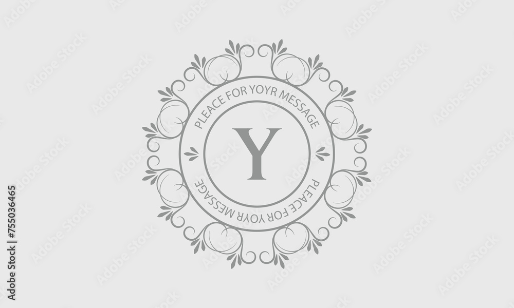Premium linear monogram with letter Y. Elegant sign, emblem, company brand. Fancy alphabet frame symbol. Premium linear monogram with letter Y. Elegant sign, emblem, company brand. Fancy alphabet frame symbol.