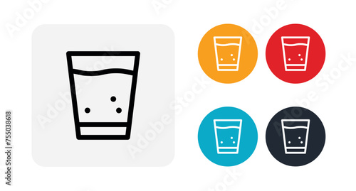 Glass of water icon illustration isolated vector sign symbol