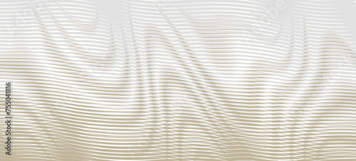 Closeup of a white cloth with a striped pattern on a white background, resembling a fashionable accessory or a paper product. The texture is similar to linens, with a hint of transparent material
