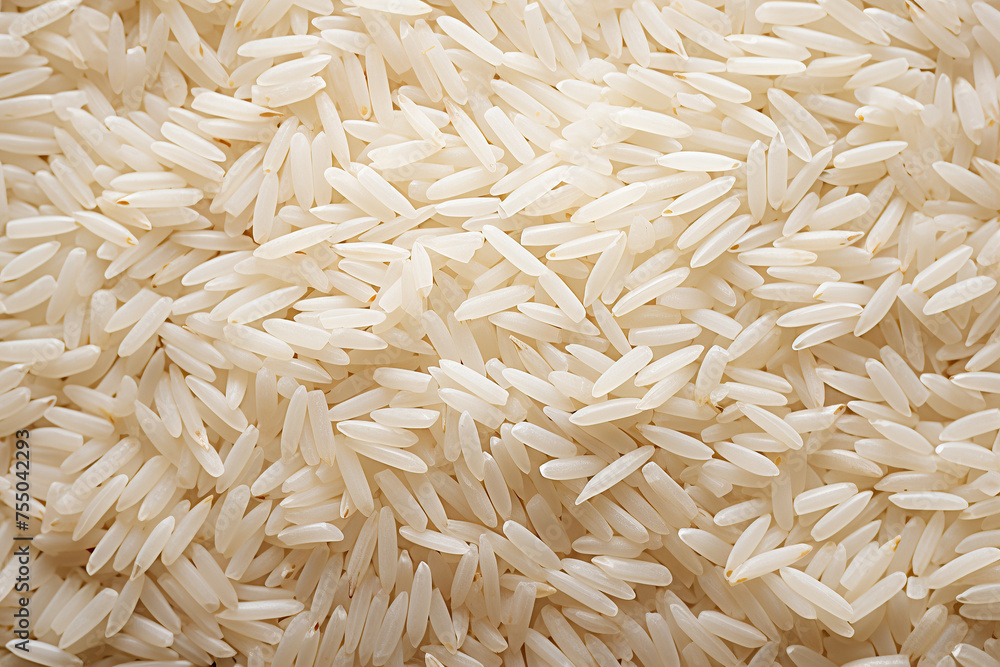 close up horizontal image of uncooked white rice Generative AI close up horizontal image of uncooked white rice Generative AI