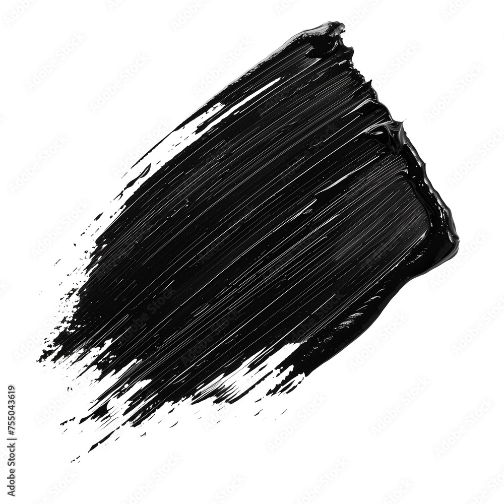 A black brush stroke isolated on white or transparent background, png clipart, design element. Easy to place on any other background. A black brush stroke isolated on white or transparent background, png clipart, design element. Easy to place on any other background.
