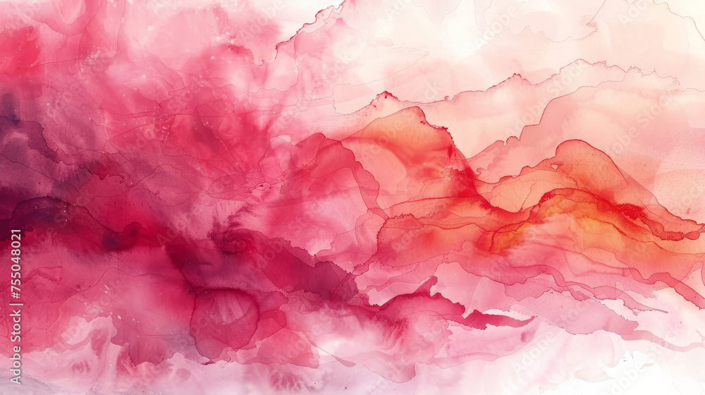 Fototapeta premium Feminine watercolor abstracts, textures and colors blend to show softness and strength concept