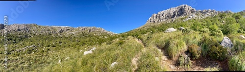 Obraz na płótnie Wanderweg GR221 am Massanella, Mallorca w salonie