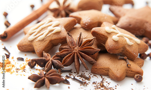Aromatic Indulgence: Fresh Gingerbread Cookies with Cocoa and Spice
