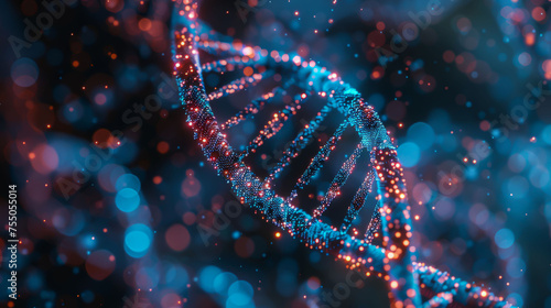 Aesthetics of the genome: A vibrant DNA composition. 