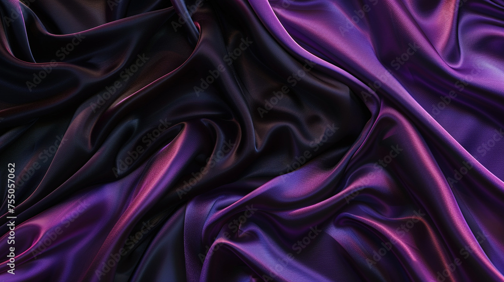Fototapeta premium Black and Lilac silk background