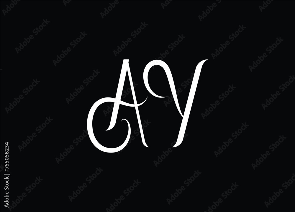 AY Abstract Letters Logo Monogram AY Abstract Letters Logo Monogram
