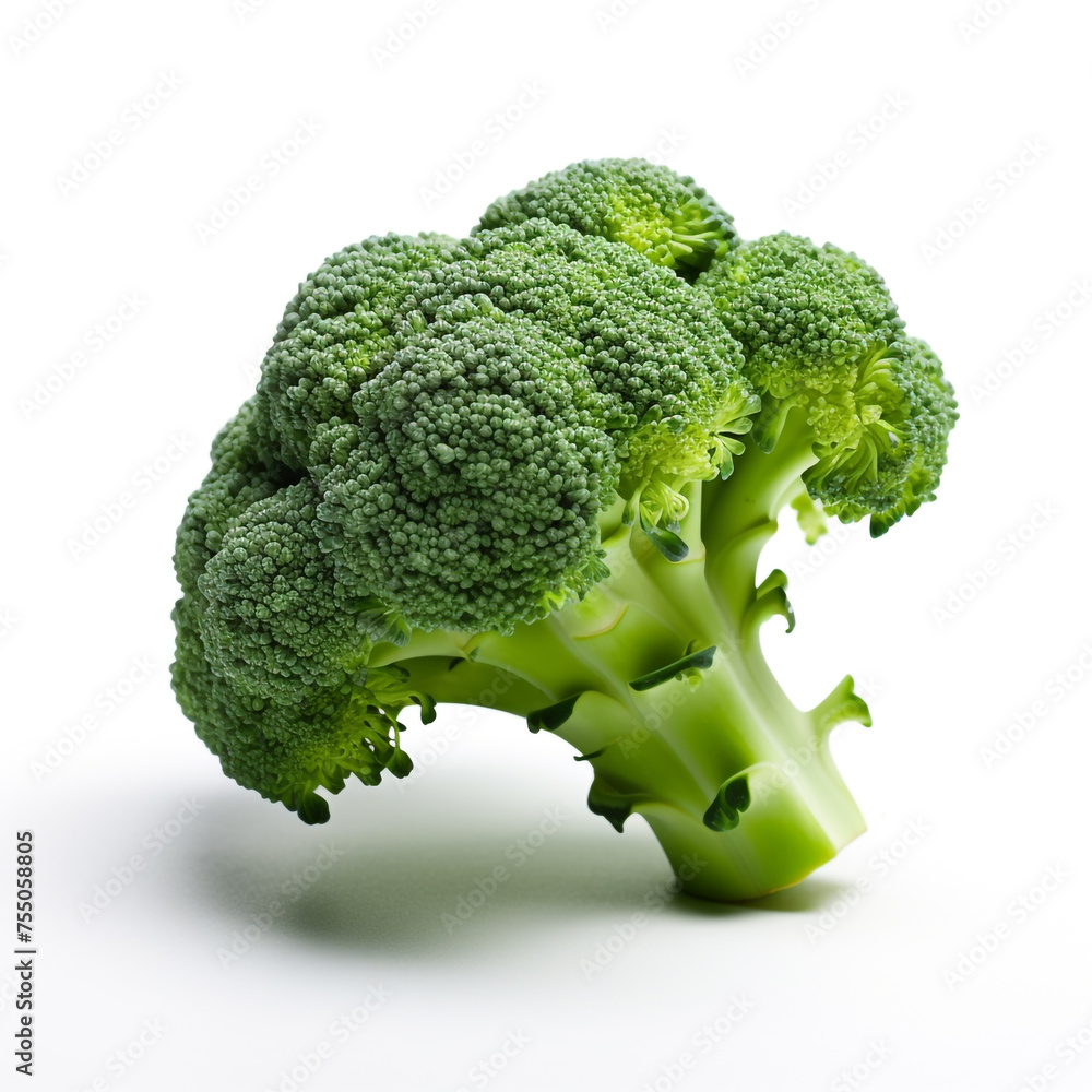 broccoli on a white background сreated with Generative Ai broccoli on a white background сreated with Generative Ai