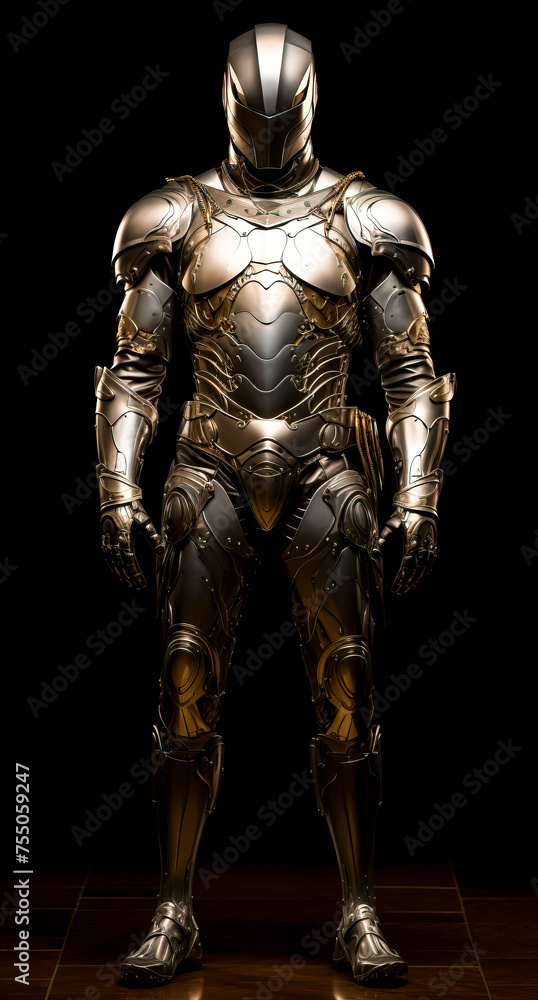 The Silver-Clad Warrior: A Historical Aesthetic Movement in High-Angle Photography created with Generative AI technology The Silver-Clad Warrior: A Historical Aesthetic Movement in High-Angle Photography created with Generative AI technology