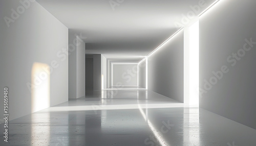 Wallpaper Mural Sleek Office Board Minimalism: Light Space Interior Design Decoration created with Generative AI technology Torontodigital.ca