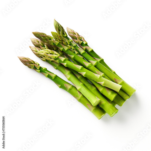 asparagus on a white background   reated with Generative Ai