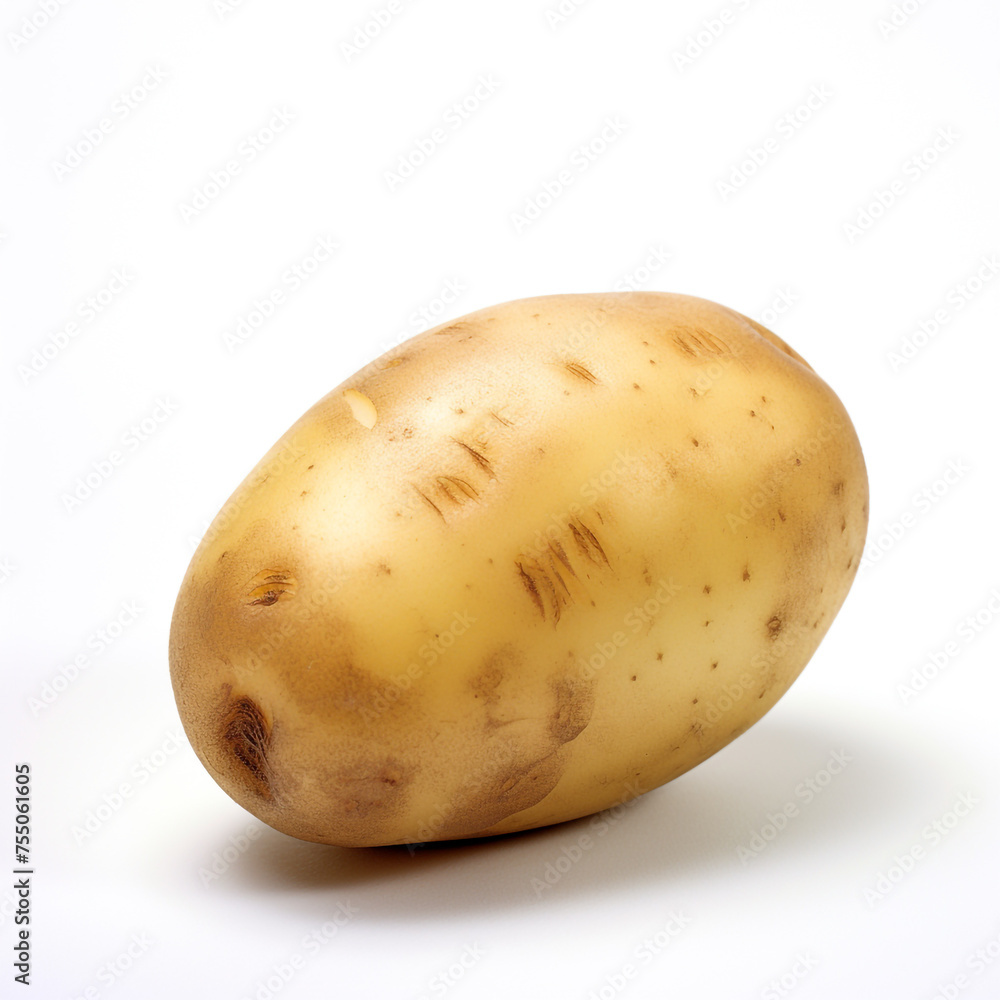 potatoe on a white background сreated with Generative Ai potatoe on a white background сreated with Generative Ai
