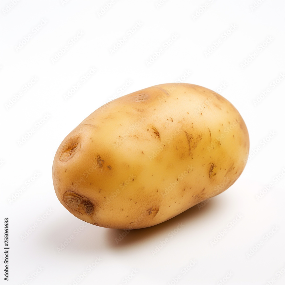 potatoe on a white background сreated with Generative Ai potatoe on a white background сreated with Generative Ai