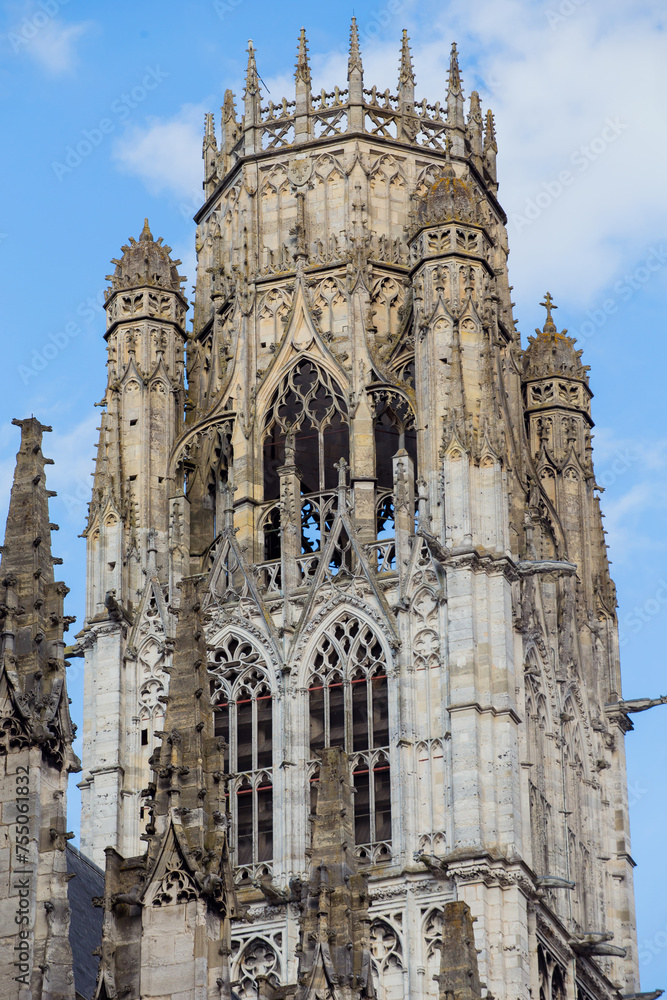 Tower of Saint Ouen Abbey, Rouen, France