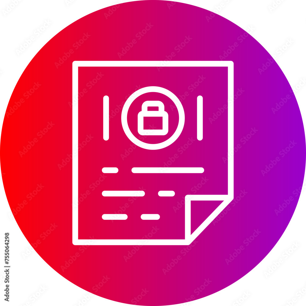 Document Line Gradient Circle Icon Document Line Gradient Circle Icon