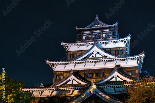 Hiroshima Castle at night (Japan)	
