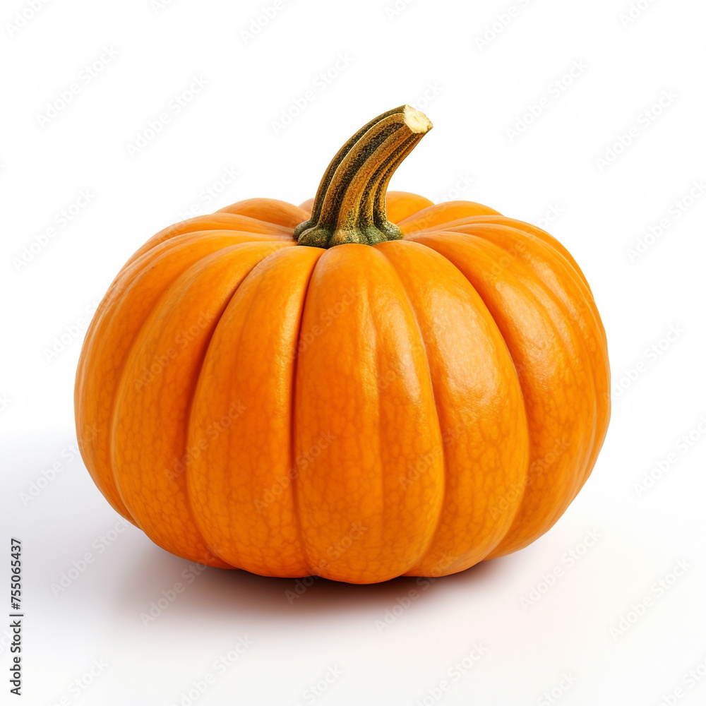 pumpkin on a white background сreated with Generative Ai pumpkin on a white background сreated with Generative Ai