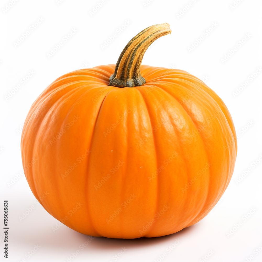 pumpkin on a white background сreated with Generative Ai pumpkin on a white background сreated with Generative Ai