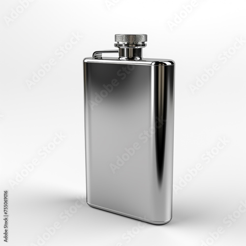 flask on a white background сreated with Generative Ai