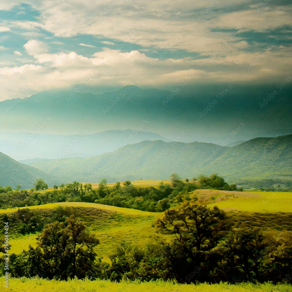 Obraz premium 녹색이 아름다운 풍경사진