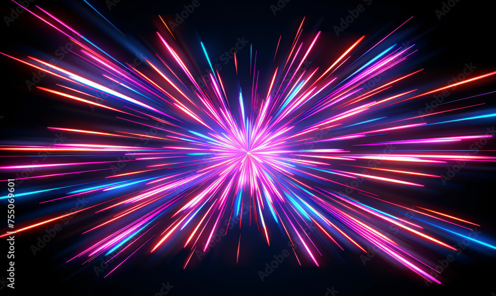 Neon flash speed glowing lines background Neon flash speed glowing lines background