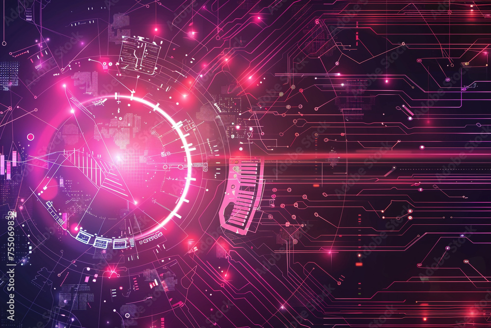 Obraz premium abstract technology communication concept vector background