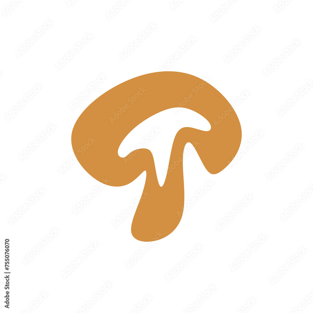 Sliced mushroom graphic illustration Sliced mushroom graphic illustration