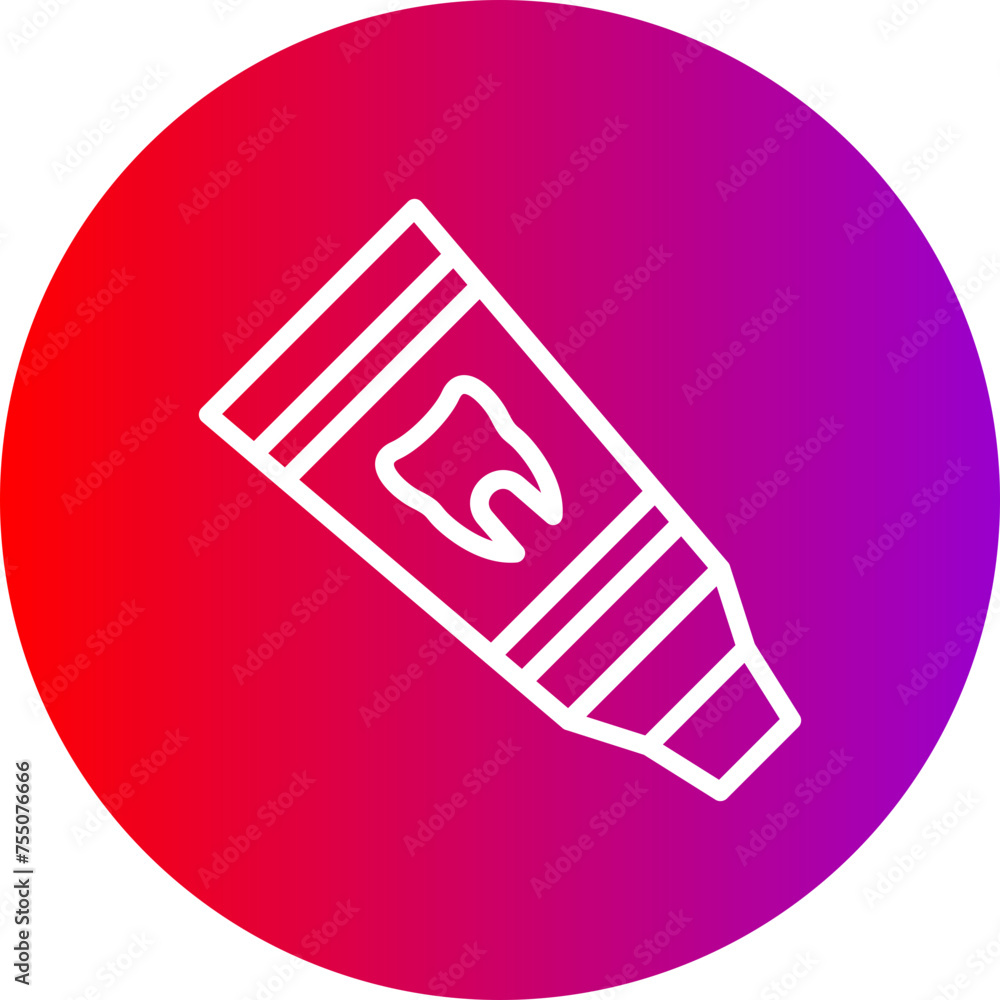 Toothpaste Line Gradient Circle Icon Toothpaste Line Gradient Circle Icon