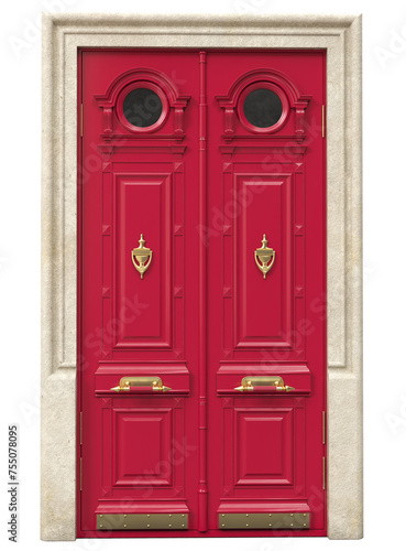 Entrance classic doors for the house