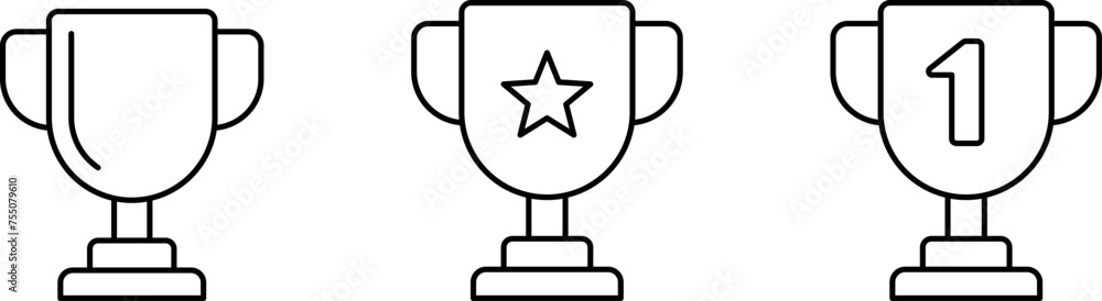 Trophy line icon. Trophy icon. Trophy cup, winner, victory vector icon. Reward symbol sign for app, web and UI. Trophy line icon. Trophy icon. Trophy cup, winner, victory vector icon. Reward symbol sign for app, web and UI.