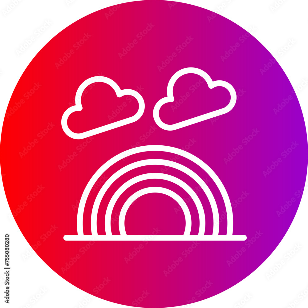 Rainbow Line Gradient Circle Icon Rainbow Line Gradient Circle Icon