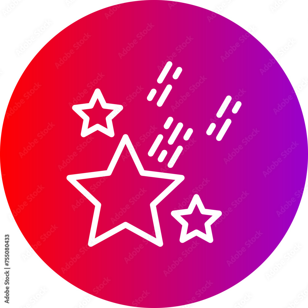 Stars Line Gradient Circle Icon Stars Line Gradient Circle Icon