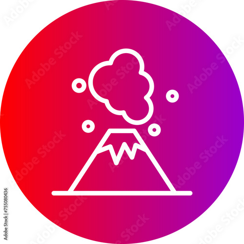 Eruption Line Gradient Circle Icon